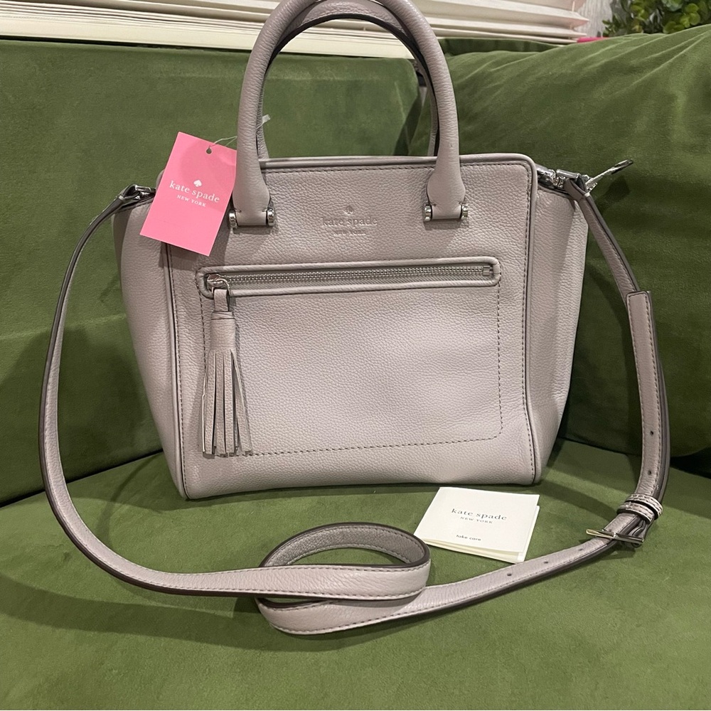 Kate Spade Gray Small Allyn Purse Chester Street Soft Taupe
